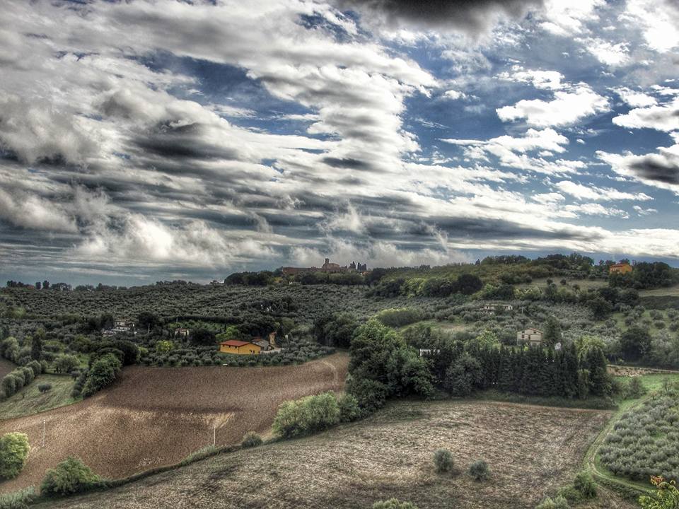La Pieve vista da Cartoceto.