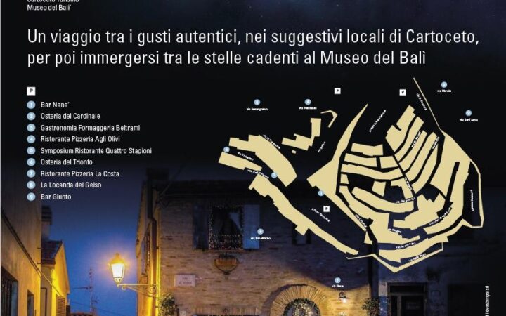 “STELLE D’ARGENTO”: A CARTOCETO LA NOTTE PIÙ LUMINOSA DELL’ESTATE È A CENA CON LE ECCELLENZE DEL TERRITORIO