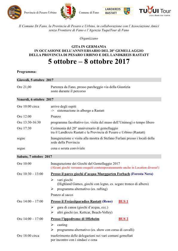 Un viaggio in Germania per i Giochi del Gemellaggio 2017
