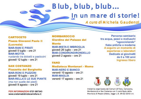 Blub, blub, blub … In un mare di storie!