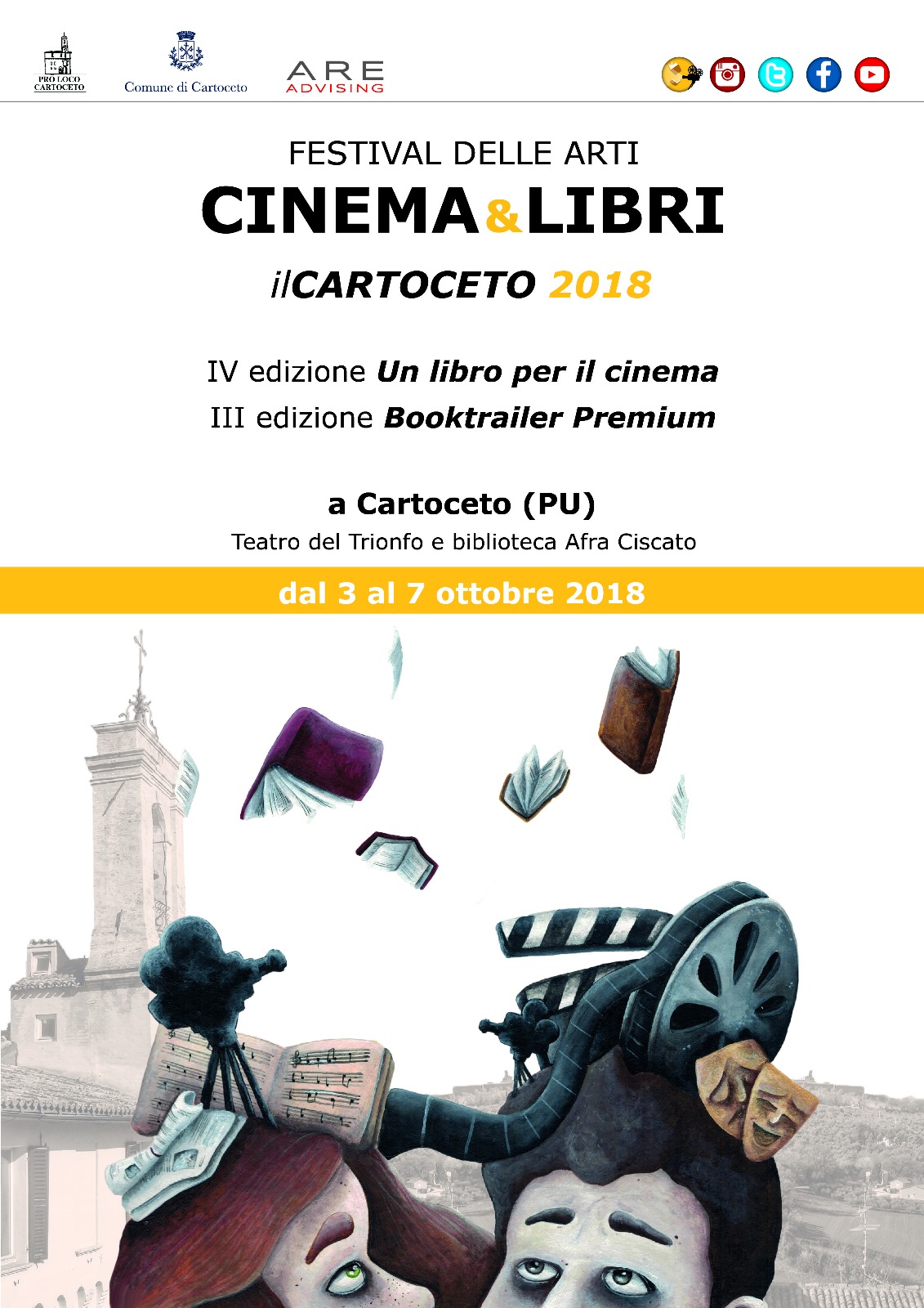 Festival delle Arti – Cinema&Libri – il Cartoceto 2018