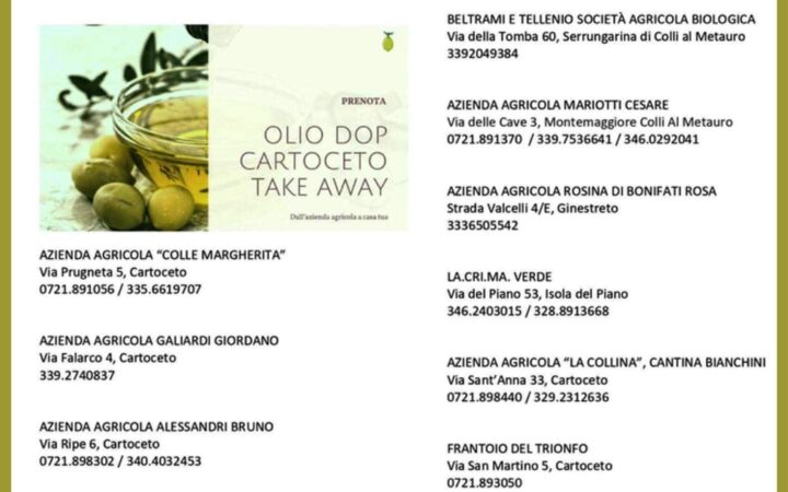 Olio Dop Cartoceto – Take Away