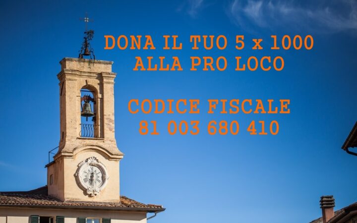 Dona il tuo 5 x 1000 alla Pro Loco