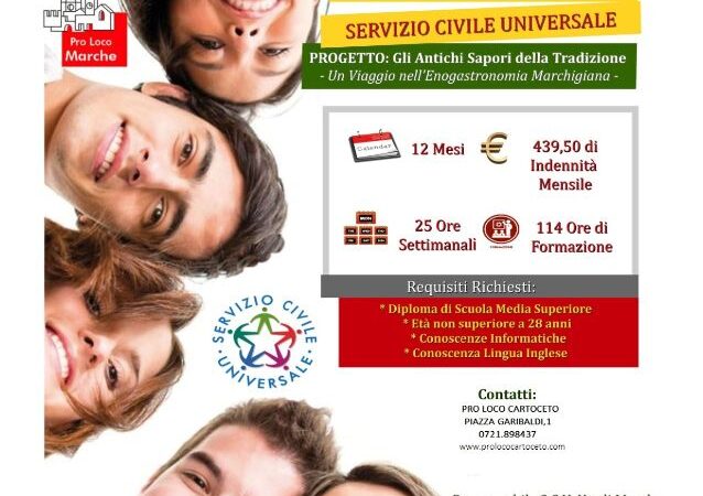 Bando per 3 volontari – Servizio Civile Universale