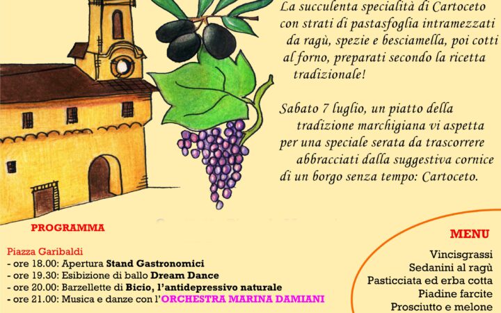 Sabato 7 Luglio a Cartoceto… con gusto e tradizione