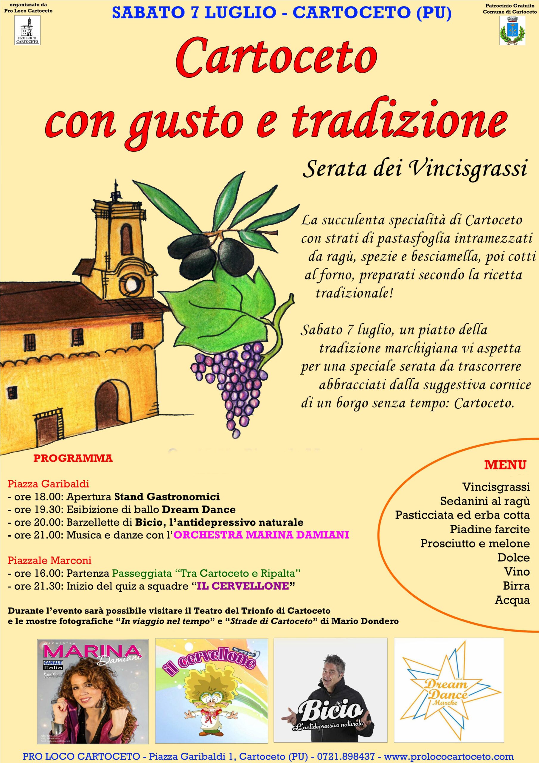 Sabato 7 Luglio a Cartoceto… con gusto e tradizione