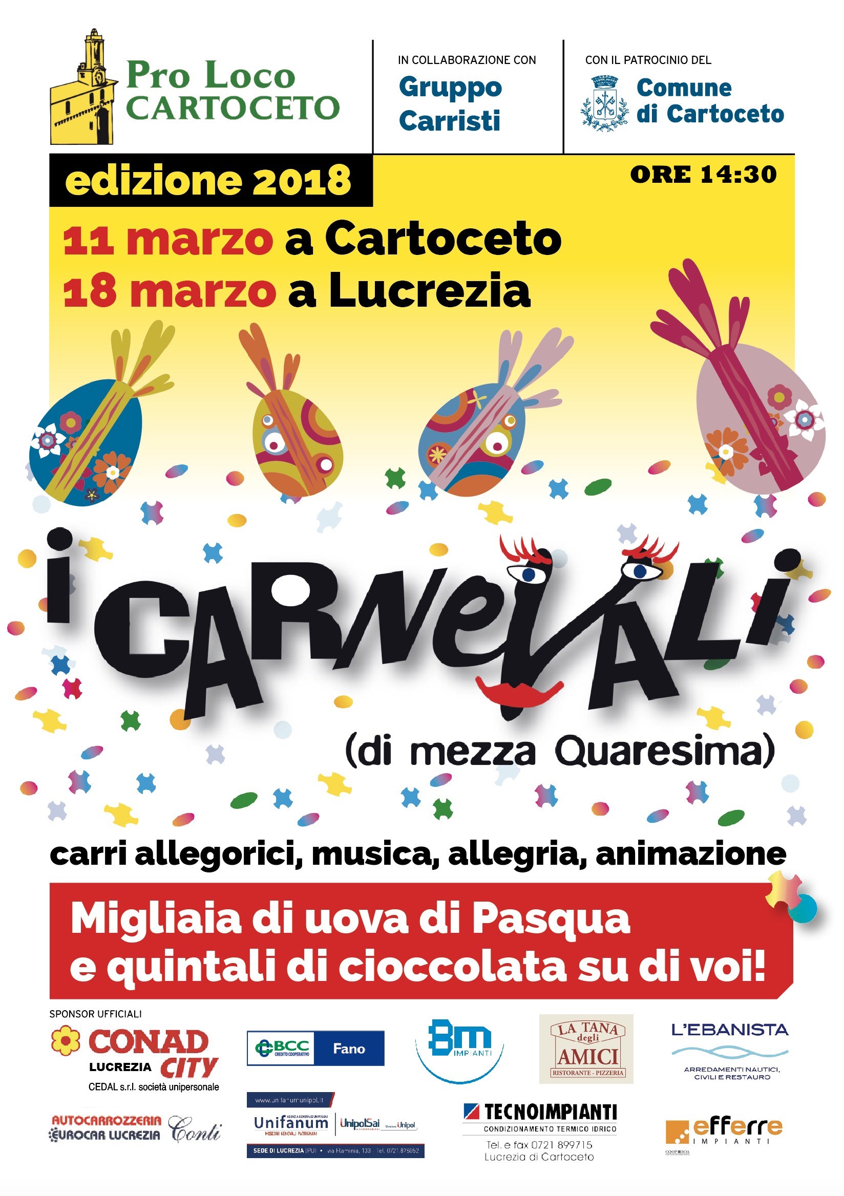 I Carnevali di Mezza Quaresima 2018