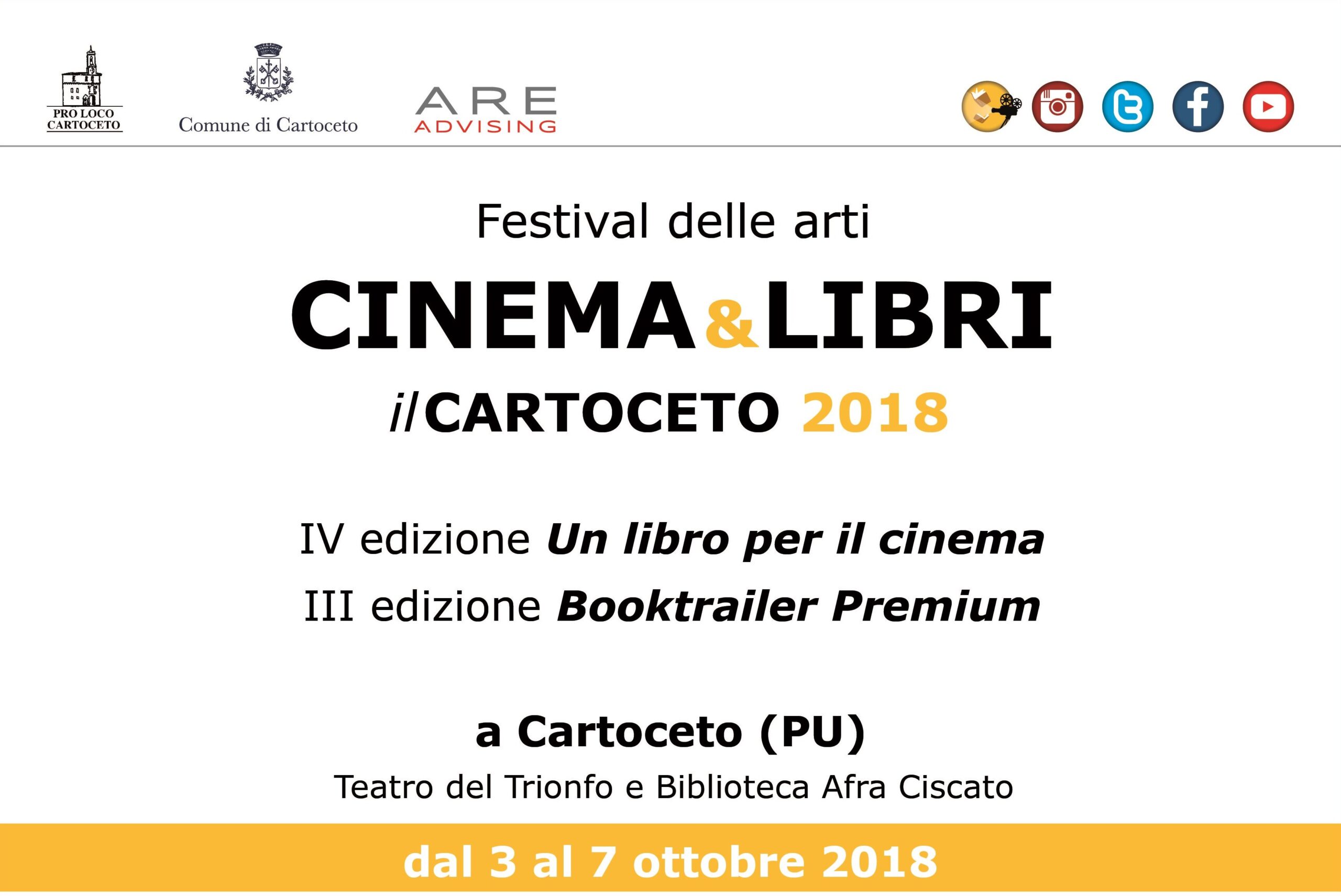 Cinema&Libri – ilCartoceto 2018: programma completo