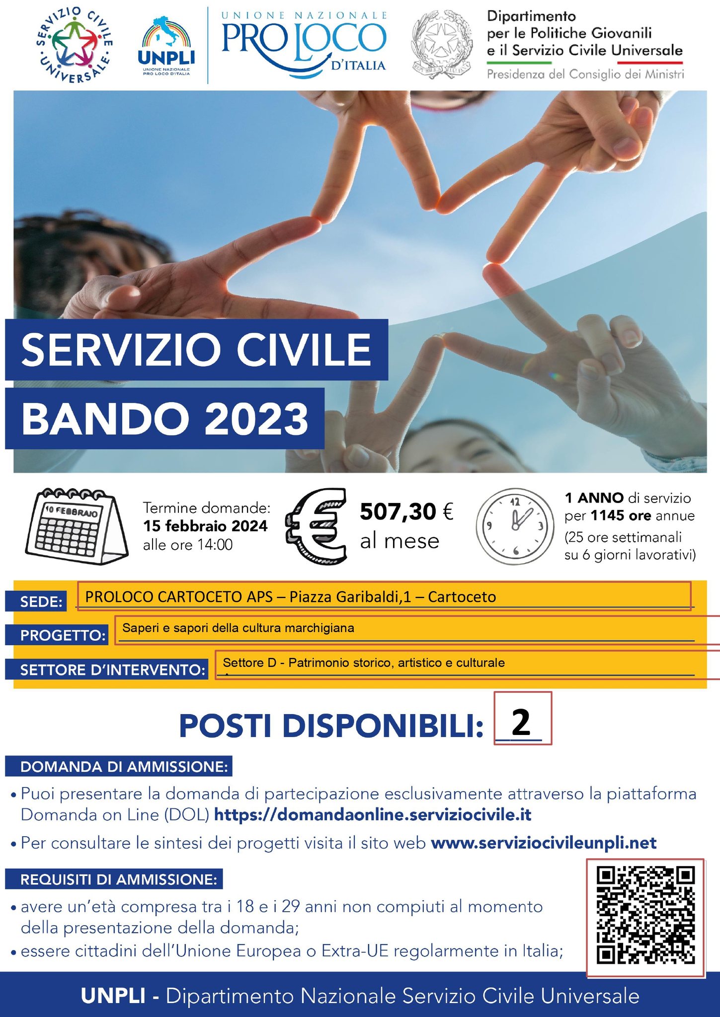 Servizio Civile – Bando 2023