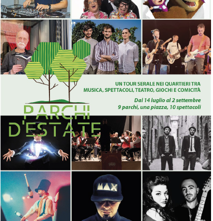 TORNA “PARCHI D’ESTATE”: MUSICA, SPETTACOLI, TEATRO, GIOCHI E COMICITÀ NEL TOUR SERALE TRA I QUARTIERI