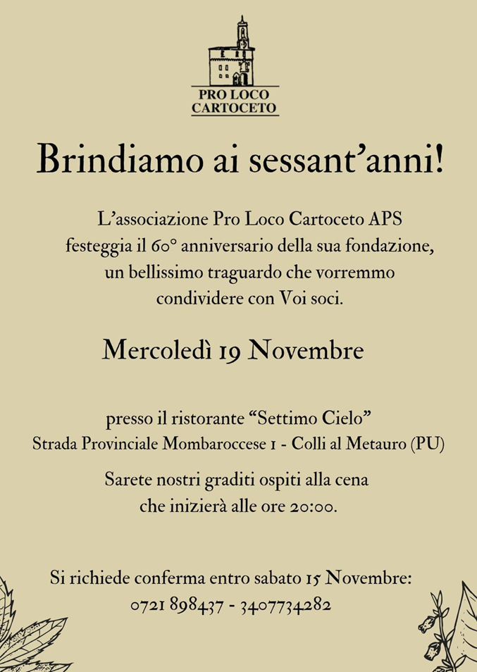 Brindiamo ai sessant’anni!
