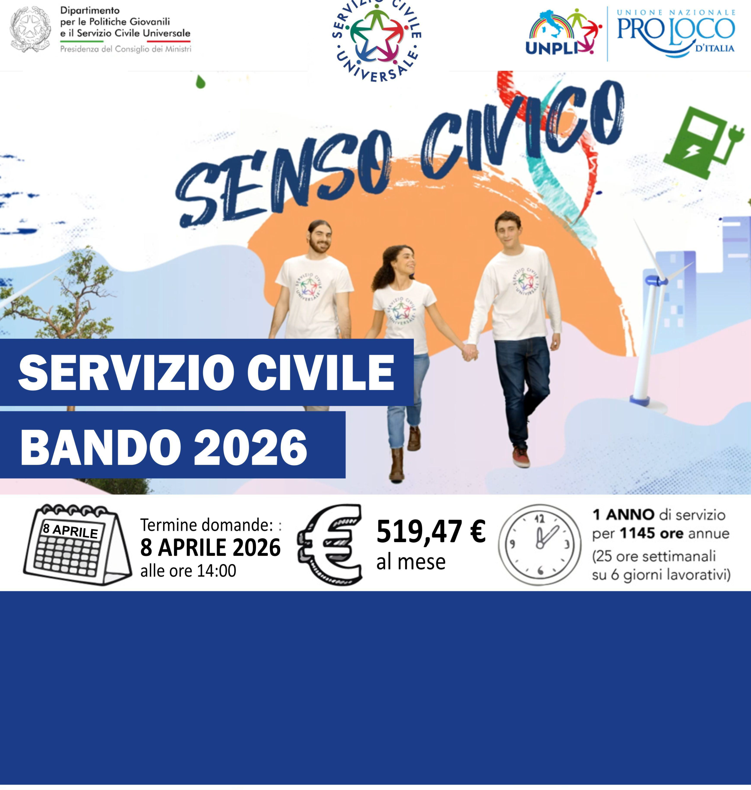SCEGLI IL SERVIZIO CIVILE UNIVERSALE ALLA PRO LOCO DI CARTOCETO.  UN ANNO AL SERVIZIO DELLA TUA COMUNITA’