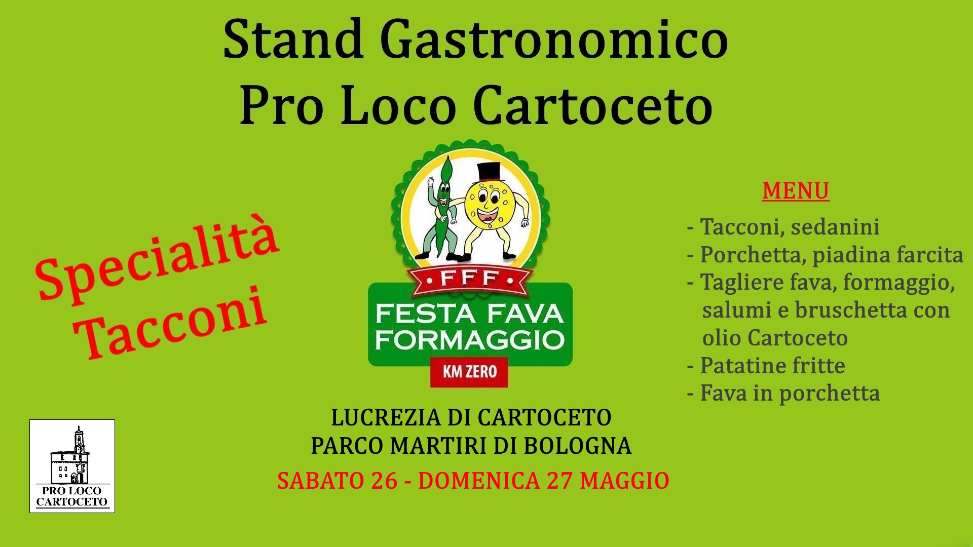 La Pro Loco Cartoceto alla Festa Fava Formaggio 2018